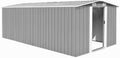 Emmtore - Caseta de jardín metálica 257 x 489 x 181 cm - Cobertizo exterior de gran capacidad - Estructura color gris para almacenaje
