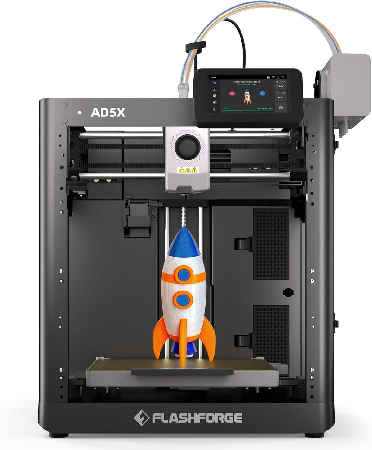 Flashforge AD5X Impresora 3D Multicolor FDM - Alta Velocidad 600 mmss CoreXY con Nivelación Automática - Placa PEI Magnética y Boquilla 300 C Volumen 220 x 220 x 220 mm