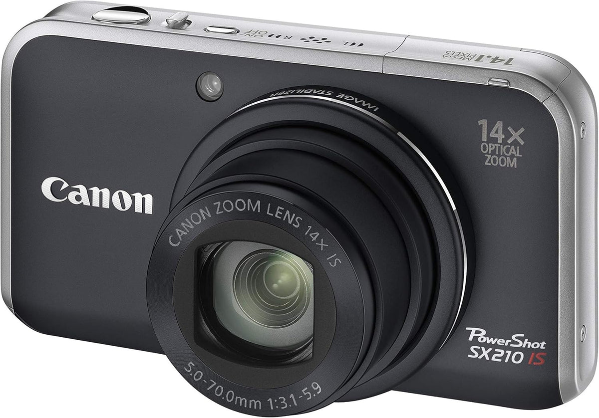 Canon PowerShot SX210 cámara digital compacta 14 MP - Zoom óptico 14x - Estabilización de imagen y sensor CCD - Distancia focal máxima 70 mm negro