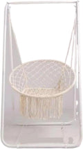 Silla Colgante 165 cm para Interior y Exterior - Hamaca de Jardín Balcón y Dormitorio - Juego Completo Blanco para Relax