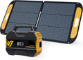 VTOMAN FlashSpeed 300 Estación de energía portátil - Batería LiFePO4 de 230 Wh y salida de 300 W - Pico de 600 W con USB C PD 100 W - Panel solar de 110 W y 6 tomas para camping RV y pesca