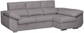 SHIITO Avril Sofá 3 plazas con chaise longue - Chaise longue derecha y asientos deslizantes - 280 x 150 x 100 cm - Ceniza con diseño moderno y capacidad máxima de 500 kg