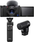 Sony ZV-1F cámara digital para vlogs - Sensor CMOS de 1 pulgada y resolución de 20,1 MP - Micrófono direccional ECM-G1 incluido - Estabilizador GP-VPT2BT para cámaras