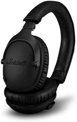 Auriculares Marshall Monitor II ANC - inalámbricos Bluetooth circumaurales en negro - cancelación activa de ruido y micrófono manos libres - batería de 30 horas
