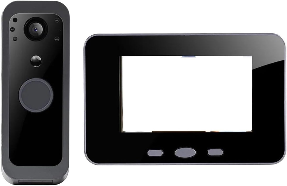 OPTEPYOE sistema de intercomunicación - Control de acceso exterior con timbre de voz - Pantalla interior de gran formato - Bluetooth y cable de carga
