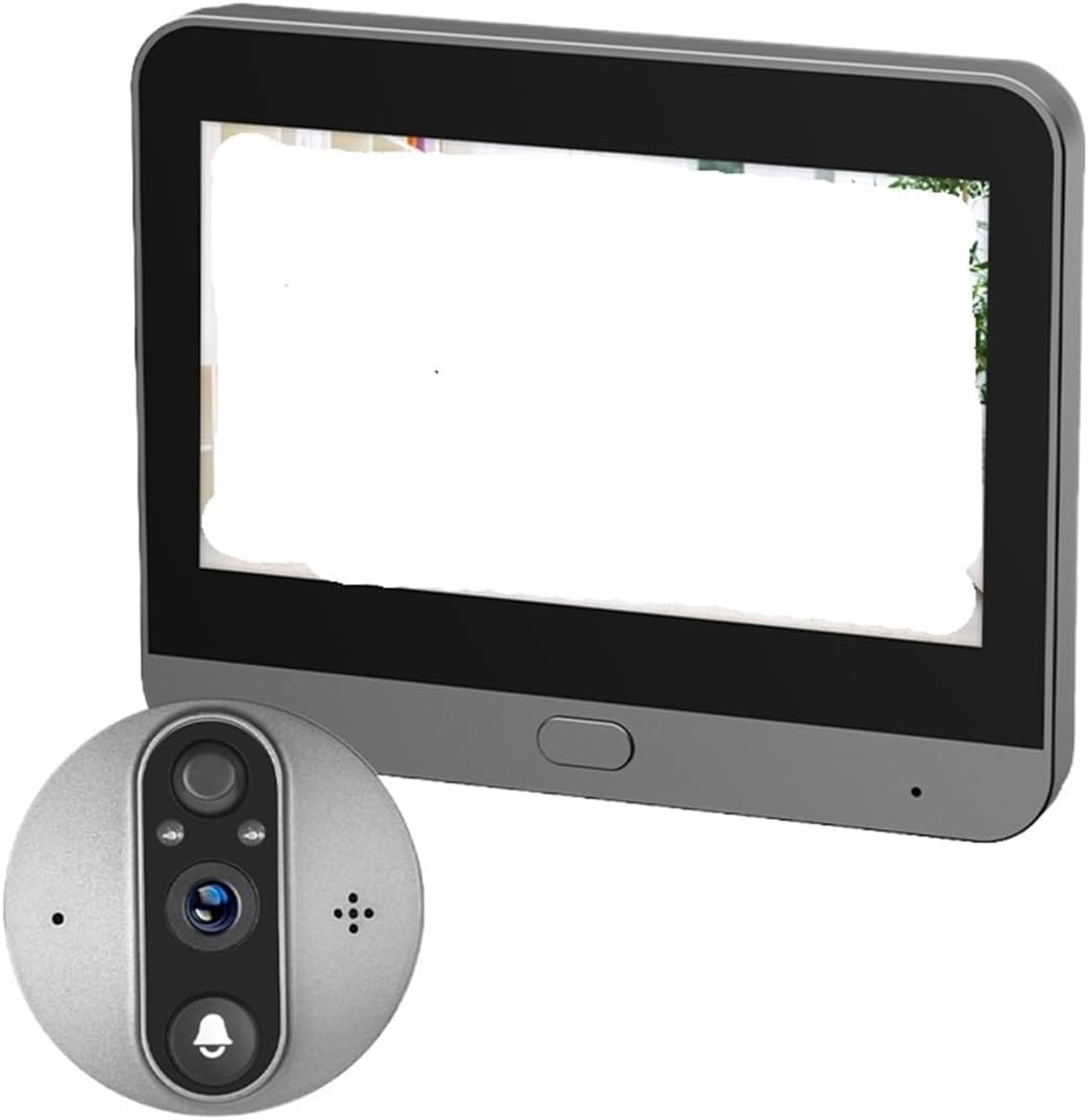 Visor digital OPTEPYOE - pantalla de 4,3 pulgadas y sensor PIR - cámara de 1024p para control de puerta - almacenamiento de 64 GB con Bluetooth