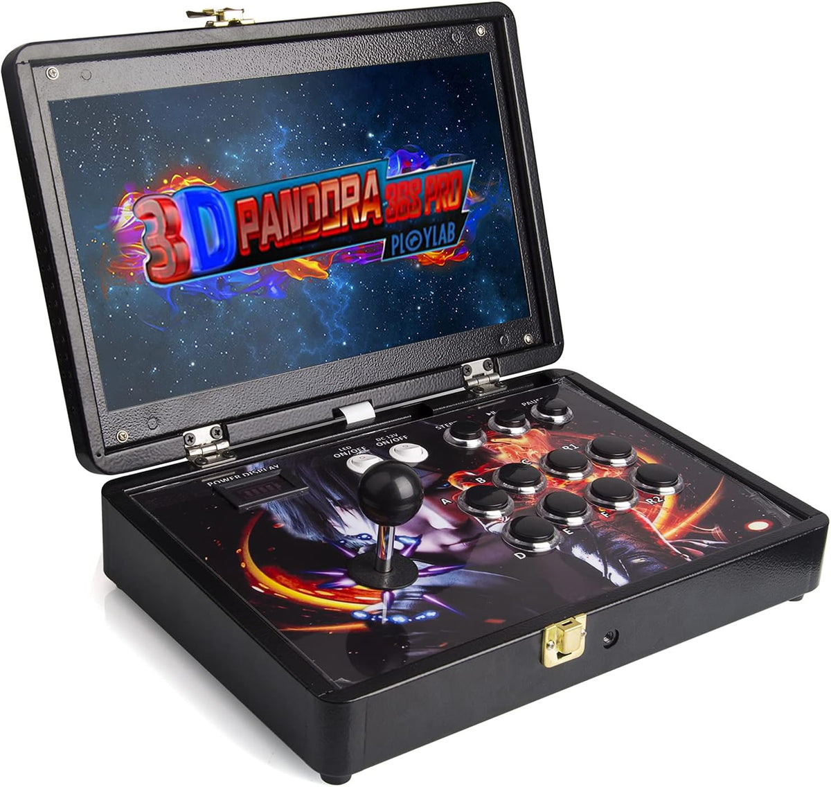 Consola arcade portátil 14 pulgadas - 10000 juegos integrados para entretenimiento móvil - Pantalla 3D con títulos precargados - Sistema portátil para jugar en casa y desplazamientos