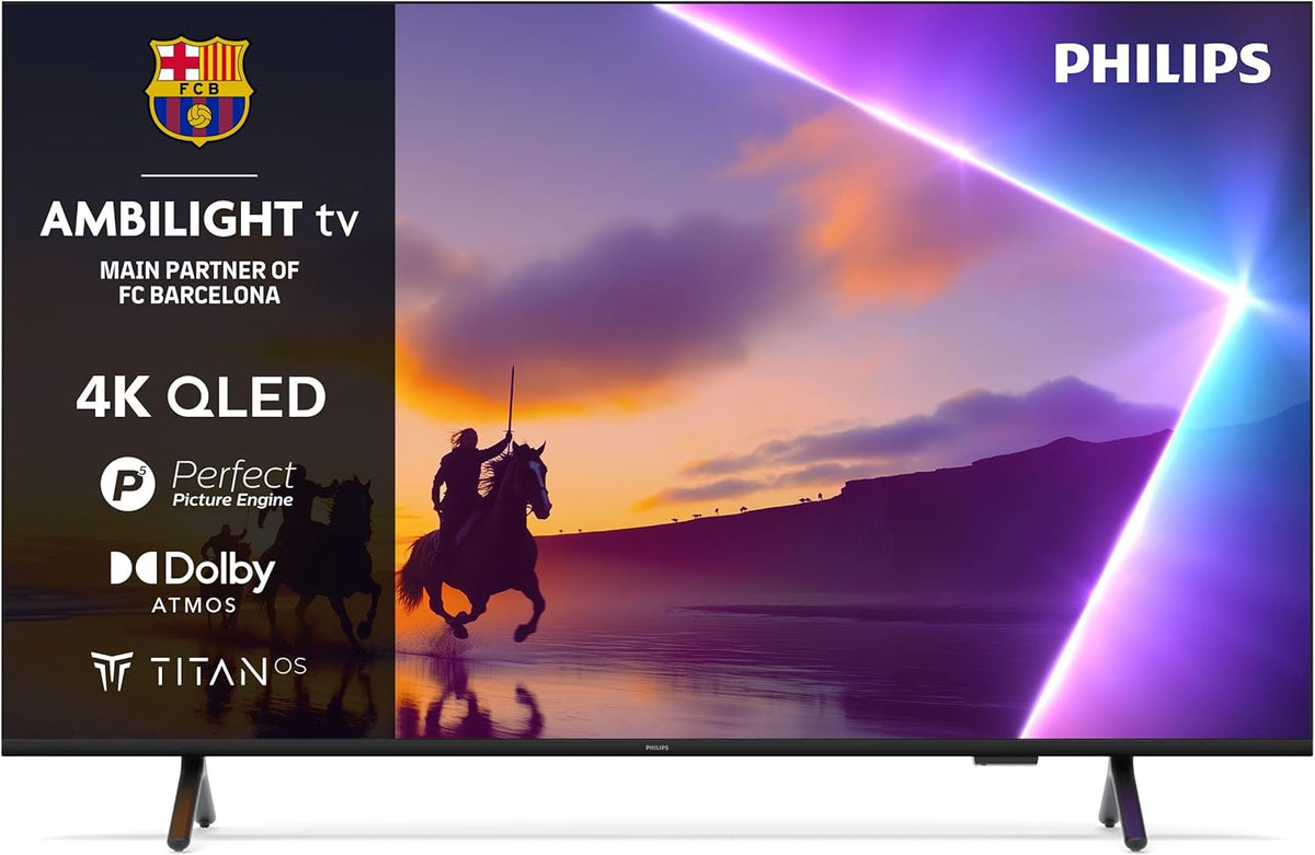 Philips Ambilight 50PUS8510 QLED Smart TV 50 Pulgadas 4K - Titan OS Pixel Precise Ultra HD - Dolby Atmos Alexa Google Assistant