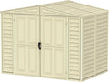 Duramax DURAMATE-II-8X6 - Caseta de jardín PVC 163 x 240 x 186 cm - Superficie 3,90 m2 - Almacenaje exterior resistente al agua beige