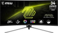 Monitor gaming curvo MSI MAG 345CQR de 34 pulgadas - resolución Ultra WQHD 3440 x 1440 y formato 21 a 9 - frecuencia de 180 Hz y respuesta de 1 ms - compatible con G Sync