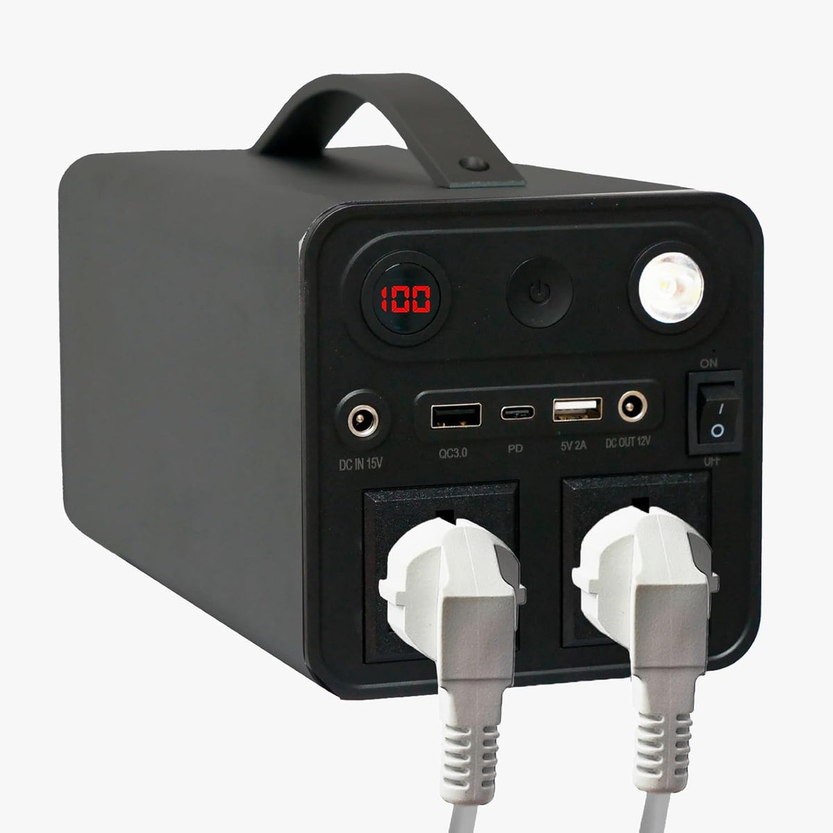 Estación de energía portátil 298 Wh - Batería de litio con salida de 333 W - Conexiones CA CC y USB para distintos dispositivos - Cargador incluido para emergencias y viajes