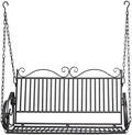 Silla Colgante Doble de Jardín con Estructura Metálica - Hamaca Columpio para Balcón Terraza y Patio - Asiento Exterior para Relajación