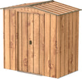 Duramax TOP VENUS 6X4 Caseta de Jardín Resina PVC Efecto Madera Marrón - Cobertizo Exterior de Almacenamiento - Acero Aleado Resistente al Agua
