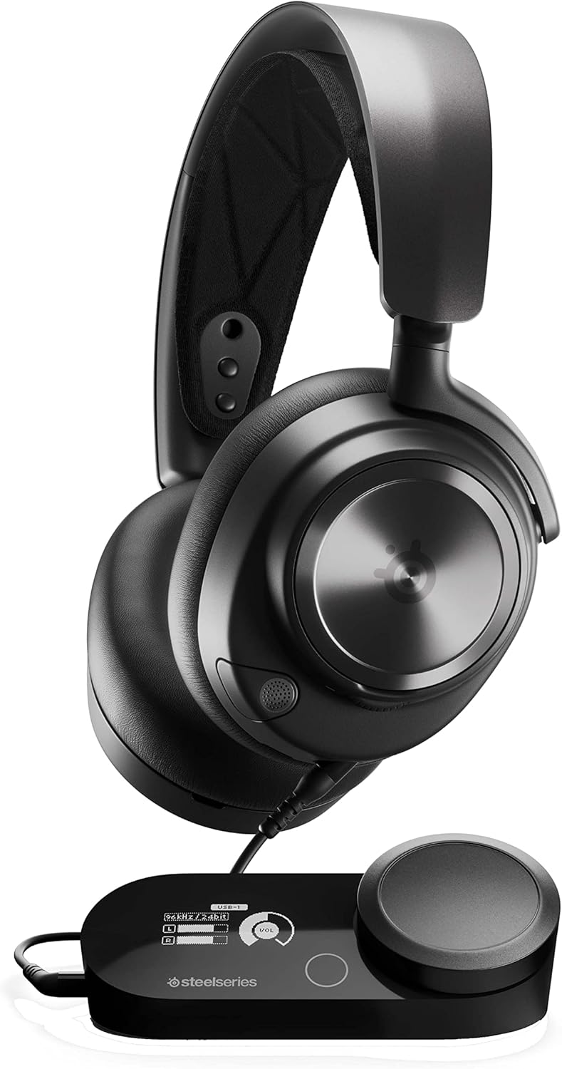 Auriculares gaming SteelSeries Arctis Nova Pro - modelo con cable para Xbox y PC - audio espacial de 360 grados y GameDAC Gen 2 - micrófono ClearCast y jack de 3,5 mm