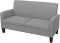 vidaXL sofá 2 plazas de tela - Asiento compacto para salón y dormitorio - Profundidad de 49,5 cm y altura de 39 cm - Gris claro 135 x 65 x 76 cm