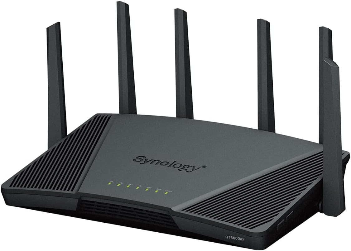 Router Synology RT6600AX - WiFi 6 tribanda para hogar y negocios - conexión Ethernet para ordenadores Smart TV y tabletas - control parental y gestión de red