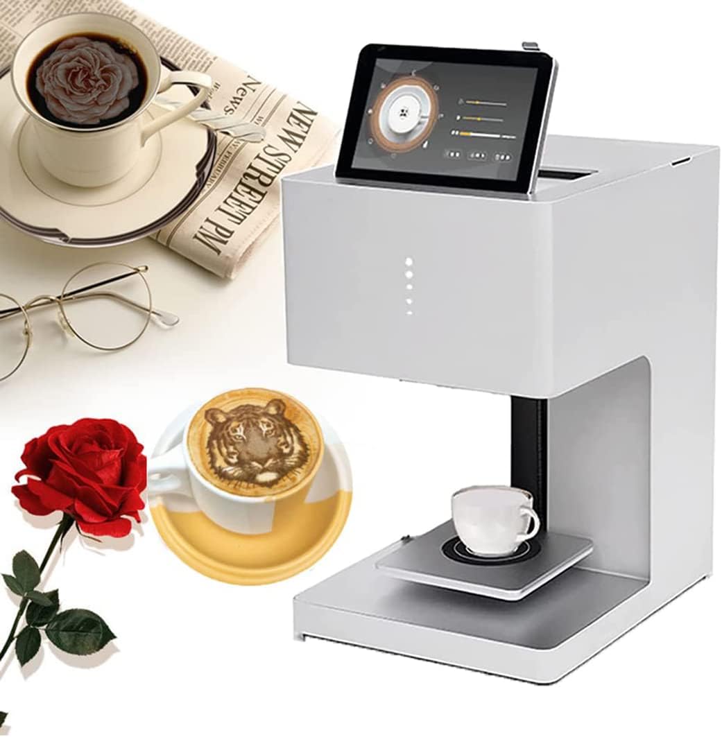 JODAIS - Impresora para café y Latte Art de 27 cm - WiFi digital y pantalla táctil - Para fotos en pasteles postres cerveza galletas y pan