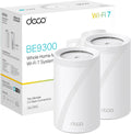 TP-Link Deco BE65 sistema Mesh WiFi 7 - BE11000 tribanda con velocidad combinada de hasta 11 Gbps - Cuatro puertos 2.5G - Pack de dos unidades con HomeShield