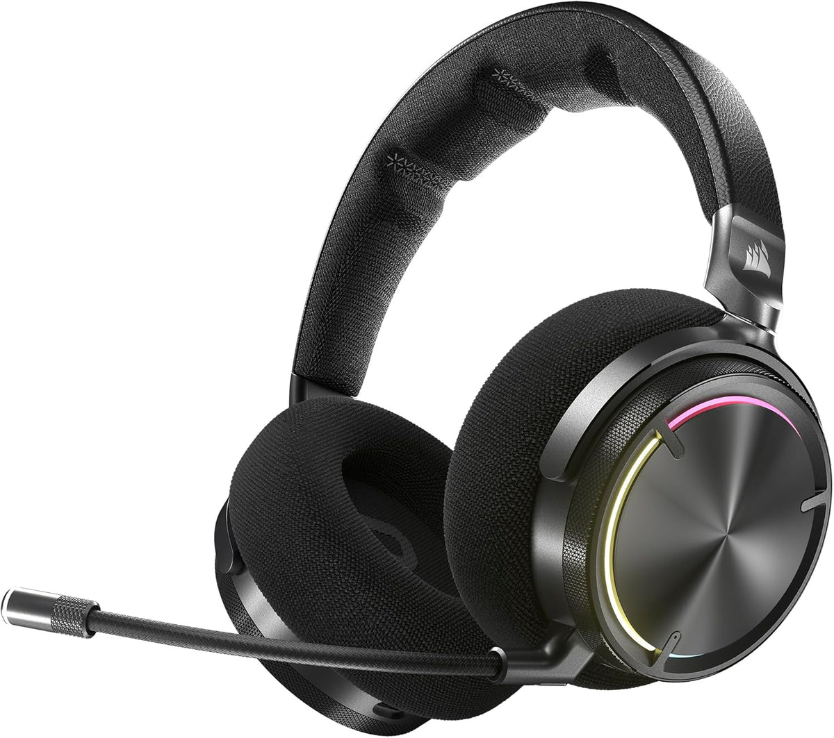 Auriculares gaming Corsair Virtuoso MAX - inalámbricos Bluetooth en carbono - Dolby Atmos SoundID y cancelación activa - micrófono Broadcast para PC Mac y PlayStation