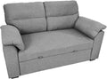 ASTAN HOGAR Duna AH-AR40800GR sofá cama 2 plazas - Tapizado en tela gris y diseño convertible - Respaldo reclinable sin reposabrazos - 150 x 97 x 92 cm
