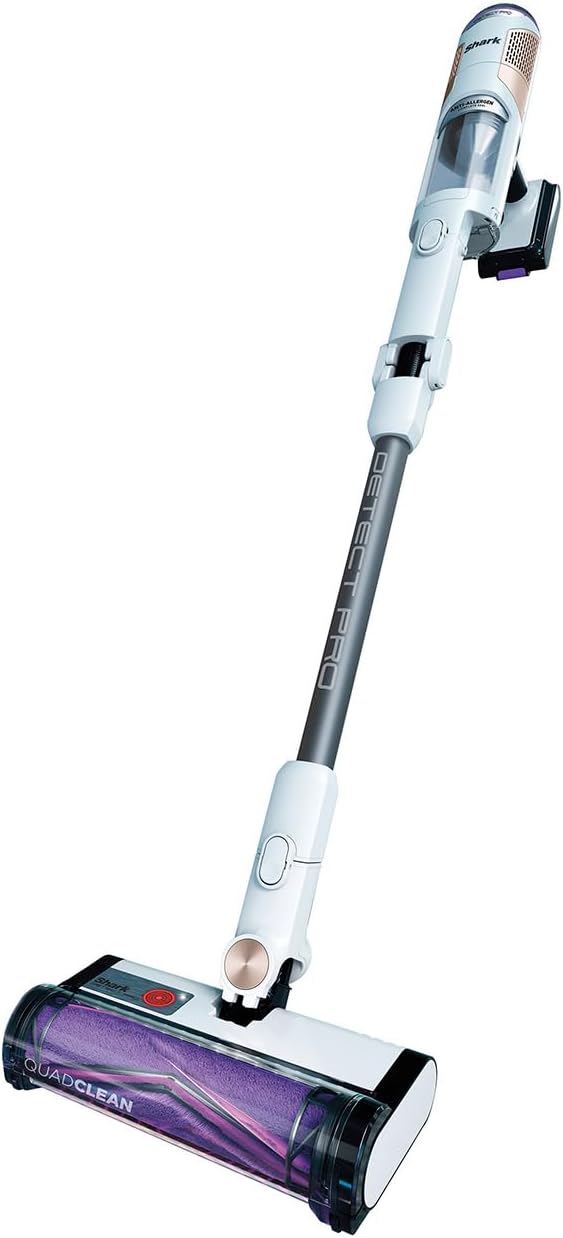 Shark Detect Pro IW1611EU aspiradora sin cable - Autonomía de hasta 60 minutos y potencia de 240 W - Tecnología Anti Hair Wrap - Diseño ligero blanco y gris