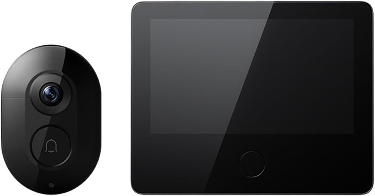 OPTEPYOE timbre con vídeo - Lente gran angular de 180 grados y vídeo 1024p - Comunicación de voz bidireccional - Conexión Bluetooth con cable de carga