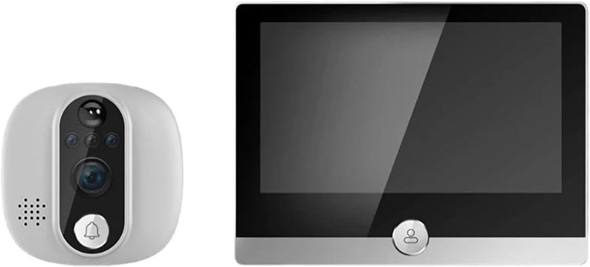 Timbre con vídeo OPTEPYOE - cámara Full HD 1080p y ángulo de 158 grados - pantalla LCD de 4,3 pulgadas - sensor humano y tarjeta de 64 GB