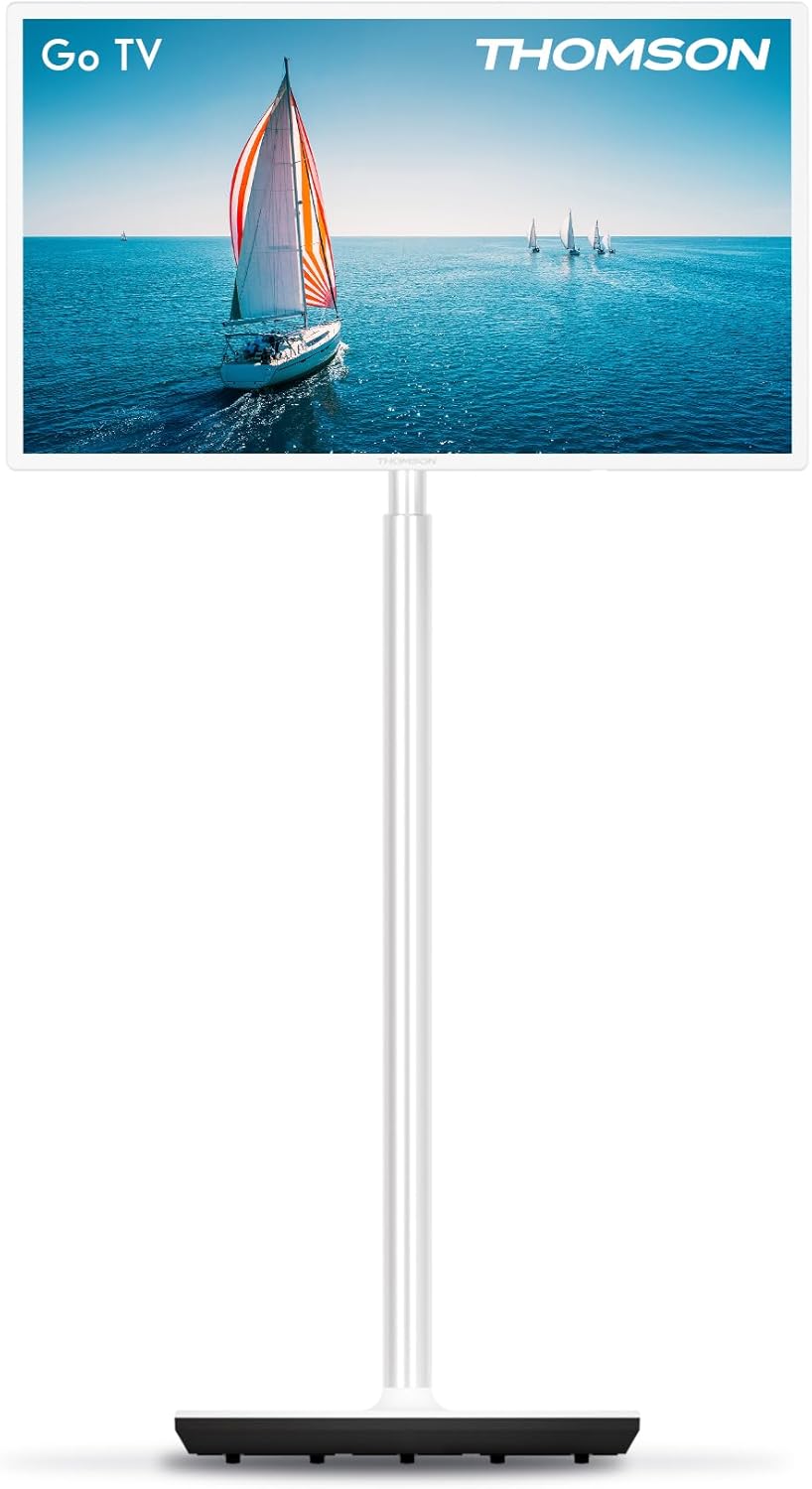 THOMSON 32HA4M44 - TV Android portátil 32 pulgadas HD Ready - Autonomía hasta 4 horas y control por voz - Bluetooth Wi-Fi Chromecast y punto de acceso