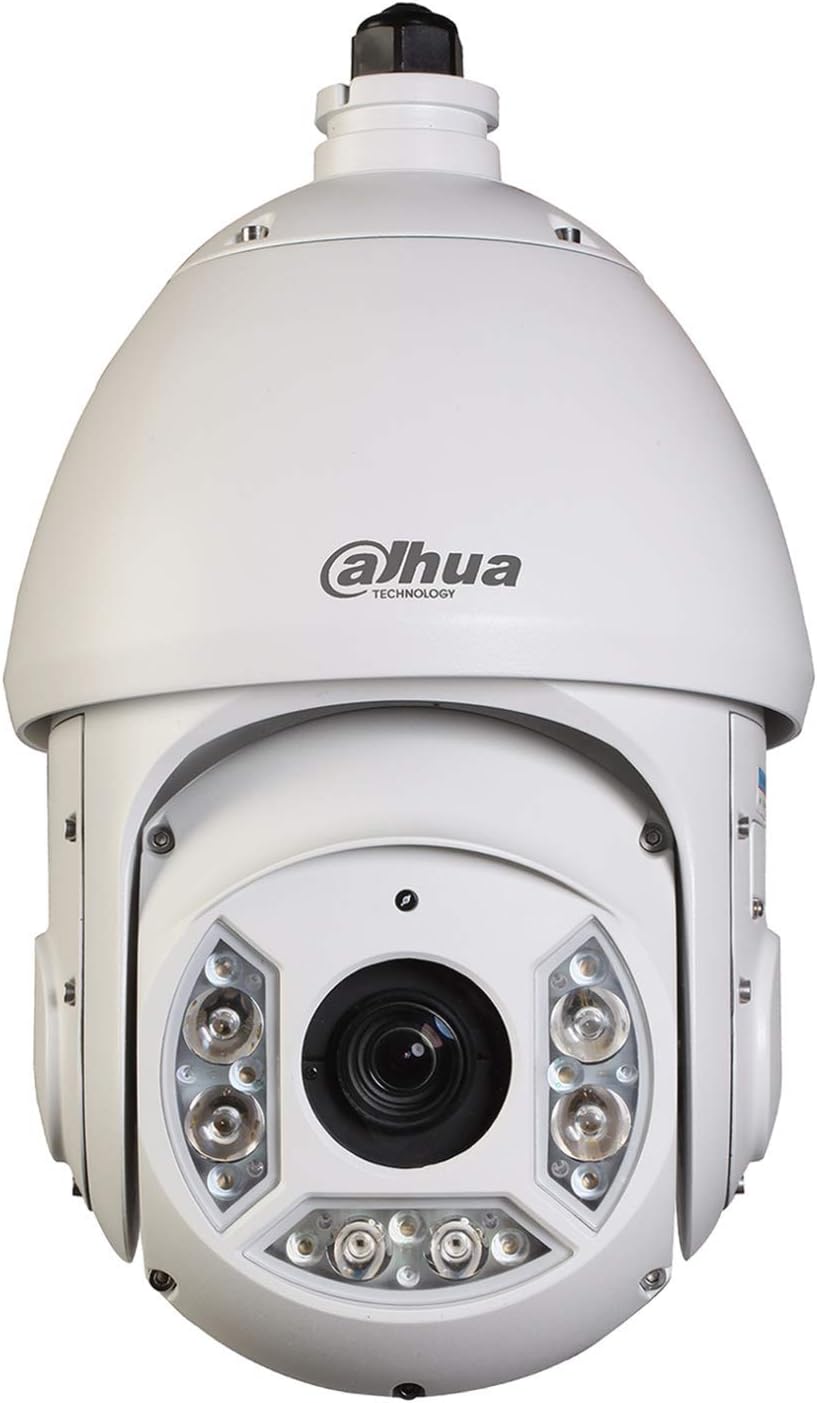 Dahua cámara domo IP PTZ profesional - Resolución de 4 MP con vídeo H265 - Zoom óptico 30X y seguimiento de vehículos - Visión nocturna hasta 100 m