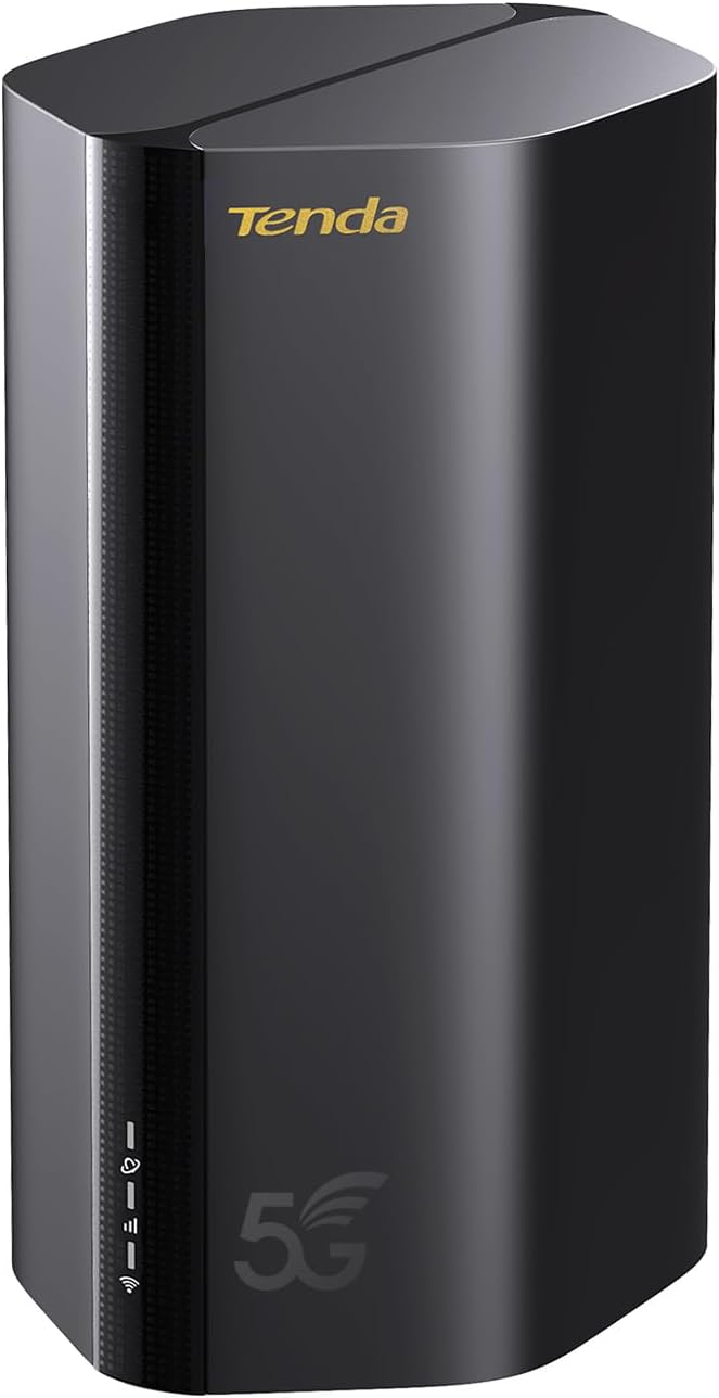 Tenda 5G03 router portátil 5G - WiFi 6 AX1800 con tarjeta SIM y hasta 4.67 Gbps - Dos puertos Gigabit para 100 dispositivos - EasyMesh WPA3 OFDMA y MU MIMO
