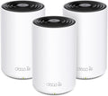 TP-Link Deco XE75 Pro sistema Mesh WiFi 6E - AXE5400 tribanda con cobertura de hasta 670 m2 - Puerto 2.5G y dos puertos Gigabit - Pack de tres unidades blancas