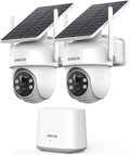 Cámara solar inalámbrica SA01 de 4 MP - vigilancia FHD para exteriores - conexión WiFi para teléfono y tableta - control con Amazon Alexa y monitorización de mascotas