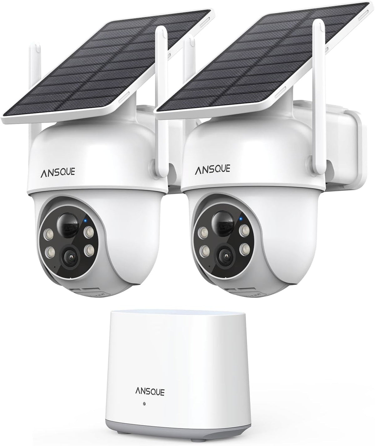 Cámara solar inalámbrica SA01 de 4 MP - vigilancia FHD para exteriores - conexión WiFi para teléfono y tableta - control con Amazon Alexa y monitorización de mascotas