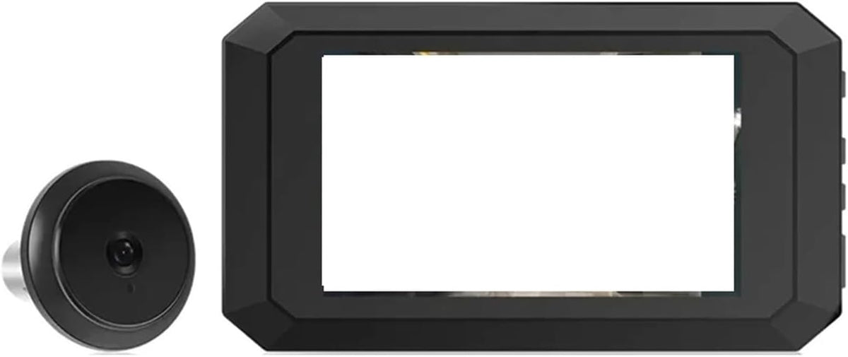 Timbre con vídeo OPTEPYOE - pantalla HD de 3,97 pulgadas - compatible con puertas de 5 a 80 mm - acabado negro con cámara de 1024p y Bluetooth
