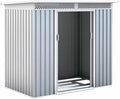 GARDIUN Kingston KIS12134 - Caseta metálica 142 x 213 x 184 cm - Acero galvanizado exterior - Superficie 3 m2 color plata blanco