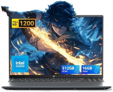 ACEMAGIC Portátil 16 pulgadas - Intel N97 hasta 3,6 GHz con 16 GB RAM y SSD de 256 GB - Pantalla FHD 1920 x 1200 ampliable hasta 2 TB - WiFi 5 USB C Mini HDMI y Bluetooth 5.0