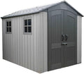 Lifetime Luna Caseta de Jardín Gris 280 x 213 x 228 cm - Cobertizo Exterior con Puerta Doble - Almacenamiento Resistente al Agua