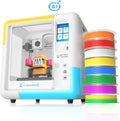 AOSEED X-Maker Impresora 3D educativa - Aplicación de diseño con IA y biblioteca de juguetes - 16 mini módulos de diseño 3D - Compatible con PLA STL OBJ y 3MF