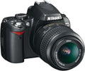 Nikon D60 cámara réflex digital reacondicionada certificada - Sensor CCD y montura Nikon F - Objetivo AF-S DX Nikkor 18-55 mm f 3,5-5,6G VR - Estabilización óptica negro