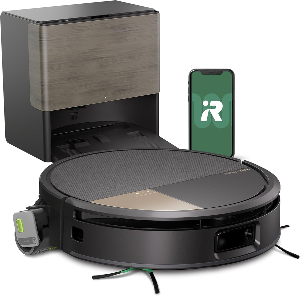 iRobot Roomba MAX 705 Combo Robot Aspirador y Fregasuelos Negro - Base AutoWash con Agua Caliente - LiDAR 3D IA y Rodillo PowerSpin Extensible