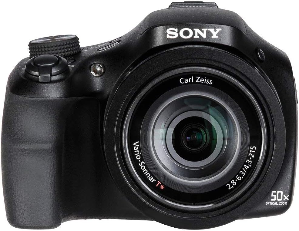 Sony DSC-HX400V Cámara bridge - Sensor CMOS de 20,4 MP con zoom óptico 50x - Vídeo Full HD y estabilización óptica - Negra con pantalla de 3 pulgadas para viajes