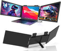Extensor de pantalla triple portátil de 14 pulgadas - resolución Full HD IPS mate - conexión USB C y HDMI Plug and Play - compatible con portátiles de 14 a 16,5 pulgadas