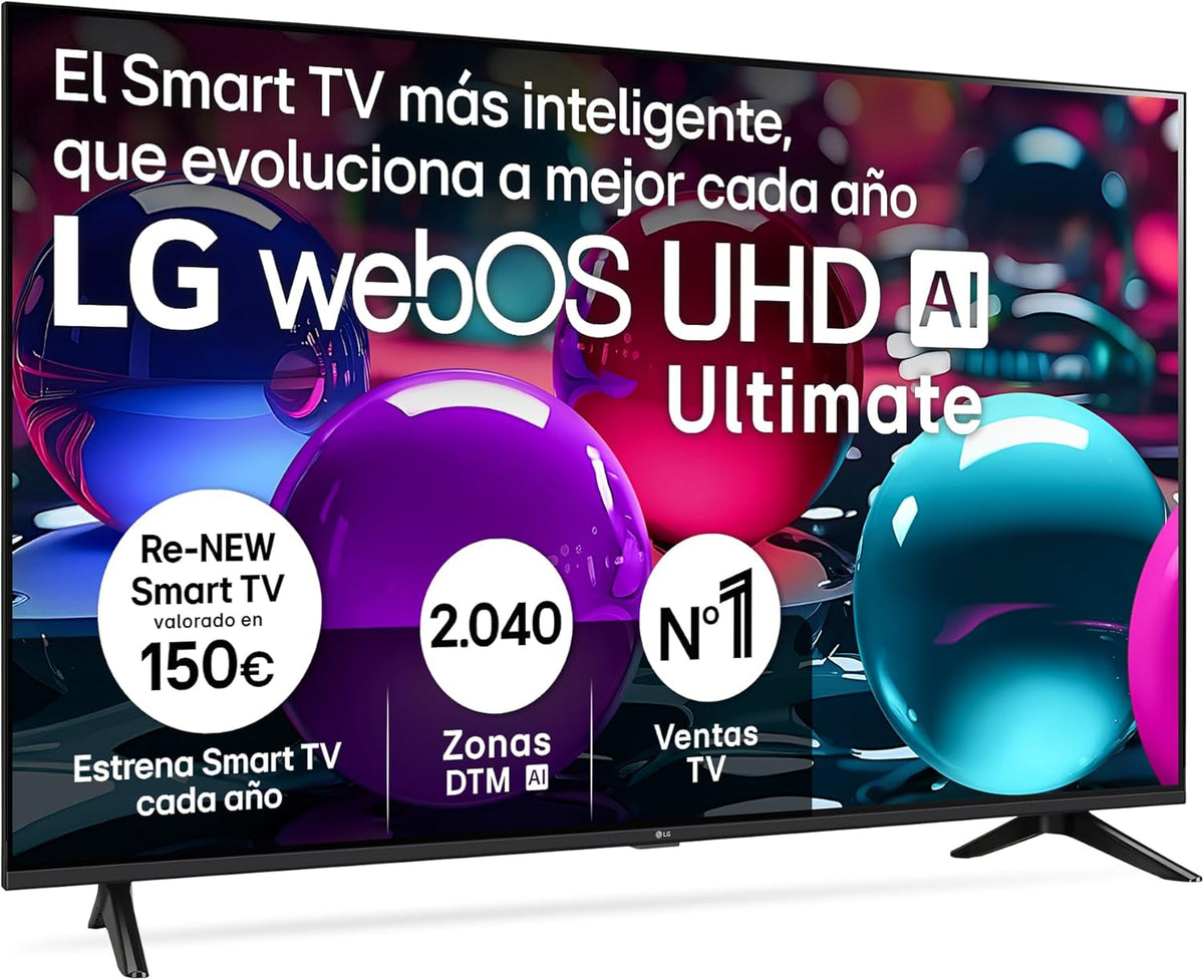 LG 50UA73006LA Smart TV 50 pulgadas - UHD 4K con webOS 25 y Ultimate IA - HDR10 Pro y Super Upscaling - Dolby Digital Plus HDMI WiFi y cloud gaming