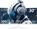 Z Edge monitor gaming curvo blanco - Pantalla ultrapanorámica de 30 pulgadas y 200 Hz - Panel VA 1500R con respuesta de 1 ms - FreeSync RGB HDMI DisplayPort y VESA