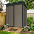 UDPATIO Caseta Metálica de Jardín con Techo Inclinado 228,6 x 187,5 x 193,5 cm - Cobertizo Exterior de Acero Galvanizado - Almacenamiento para Herramientas y Bicicletas