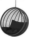 Generic - Silla colgante de ratán con soporte - Asiento para balcón jardín y patio - Diseño mecedor para interior y exterior