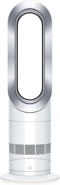 Dyson AM09 ventilador calefactor - Torre blanca para espacios interiores - Aire caliente y frío con formato portátil - Medidas de 24 x 24 x 76 cm