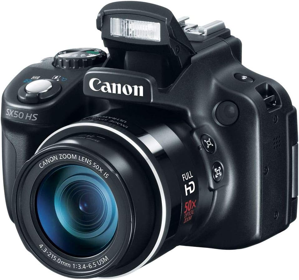 Canon PowerShot SX50 HS cámara compacta 12,8 MP - Zoom óptico 50x - Pantalla de 3 pulgadas y estabilización óptica - Formato RAW y vídeo MP4 negro