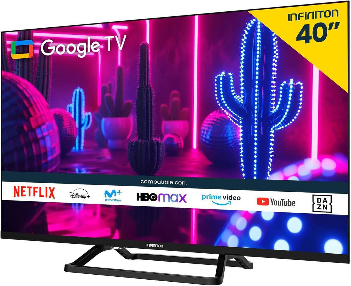 Infiniton INTV-A40G24 Smart TV 40 pulgadas - Full HD 1080p LED a 60 Hz - DVB T2 y DVB S2 con USB grabador - WiFi Bluetooth Ethernet HDMI y RF