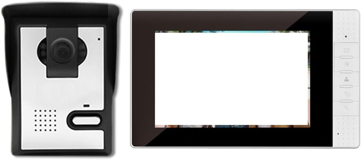Videoportero con cable OPTEPYOE - pantalla IPS de 7 pulgadas y cámara de 1024p - intercomunicador para control de entrada - Bluetooth con cable de carga